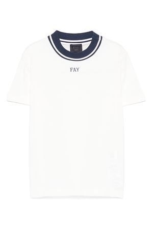 Logo-Embroidered T-Shirt FAY KIDS | FW8P91Z1173178BL